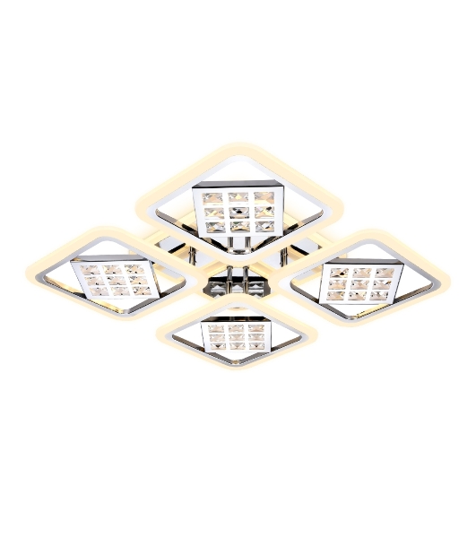 Светильник Ambrella light FA288/4 CH хром 116W 750*750*80 (ПДУ РАДИО 2.4G)