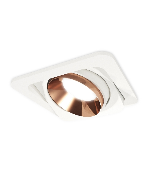 Комплект встраиваемого поворотного светильника Ambrella light XC7658025 SWH/PPG белый песок/золото розовое полированное MR16 GU5.3 (C7658, N7035)