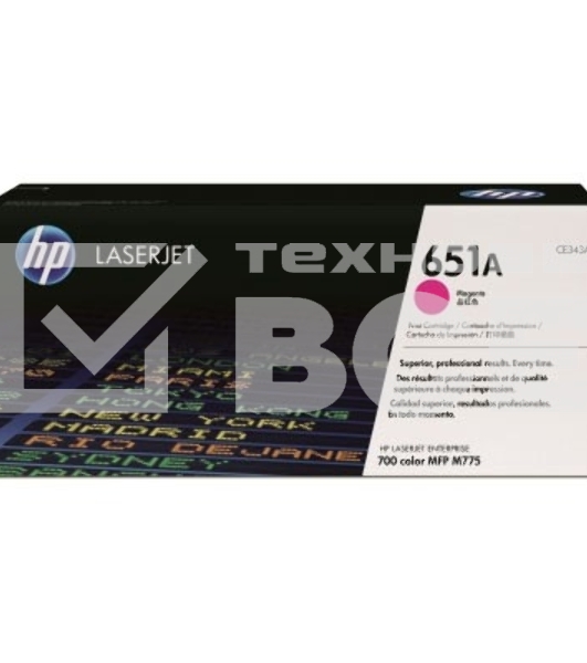 Картридж лазерный HP CE343A 651A пурпурный для LaserJet 700 Color MFP 775 16000стр.