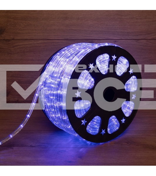 Дюралайт LED, свечение с динамикой (3W) - синий, 24 LED/м, бухта 100м