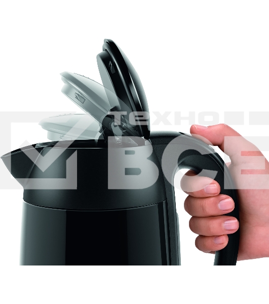 Чайник электрический Bosch TWK3P423 1.7л. 2400Вт черный (корпус: нержавеющая сталь)