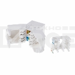 Модуль Rexant Keystone Jack RJ-45(8P8C), UTP неэкранированный, категория 5e, тип 90 градусов, самозажимной, белый, фото2