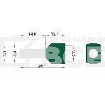 Наконечник штыревой втулочный изолированный F-14 мм 2х6 мм² (НШВи(2) 6.0-14/НГи2 6,0-14) зеленый Rexant, фото3