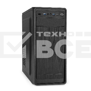 Компьютерный корпус Miditower ExeGate XP-332UC-XP400 (ATX, XP400 с вент. 12см, 2*USB3.0+1*TypeC, аудио, черный)