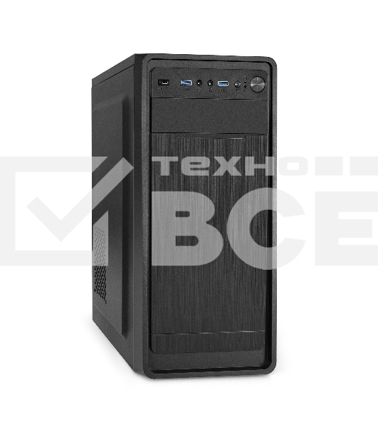 Компьютерный корпус Miditower ExeGate XP-332UC-XP400 (ATX, XP400 с вент. 12см, 2*USB3.0+1*TypeC, аудио, черный)