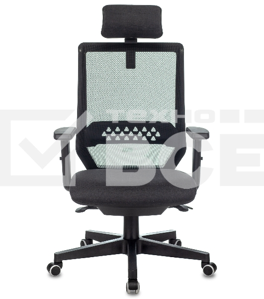 Кресло руководителя Бюрократ EXPERT TW-01 черный 38-418, сетка/ткань, с подголов. крестовина пластик