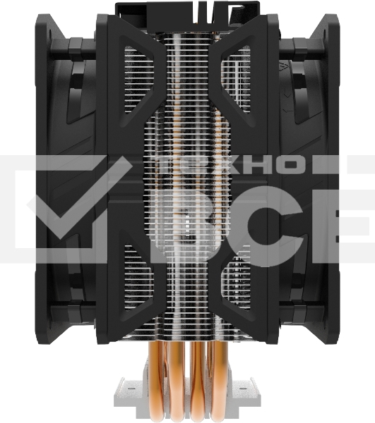 Кулер для процессора Cooler Master Hyper 212 LED Turbo ARGB черный, 120 мм, алюминий/медь, 1800 об/мин, 27 дБ, 4 pin, 160 Вт, 159 мм