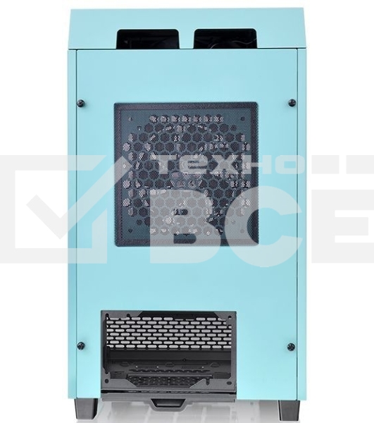 Корпус Thermaltake The Tower 100 Turquoise черный без БП miniITX 1x120mm 3x140mm 2xUSB3.0 audio bott PSU