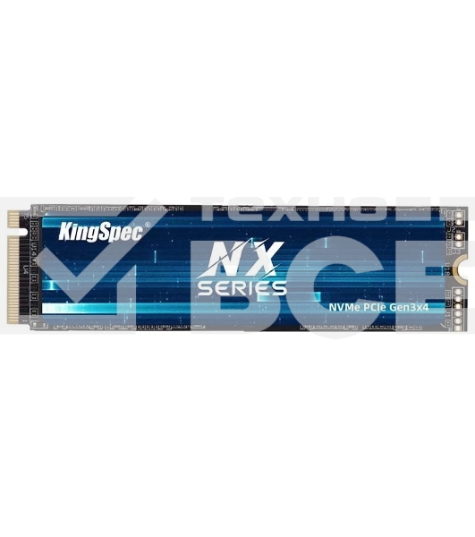 Накопитель SSD M.2 KingSpec NX-1TB, PCIe 3.0 x4, NVMe, R/W 3400/3100