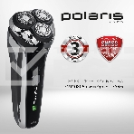Бритва Polaris PMR 0305R wet&dry PRO 5 blades элктрическая , черный/хром, фото2