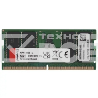Оперативная память Kingston ValueRAM, DDR5, 32GB (1x32GB), 4800MHz, CL40, SO-DIMM