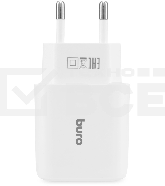 Сетевое зарядное устройство Buro BUWH1 15.5W 3.1A 2xUSB универсальное белый