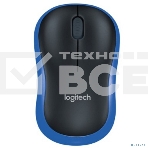 Мышь беспроводная Logitech M185 синий, 1000 dpi, радиоканал, USB, кнопки - 3, фото2