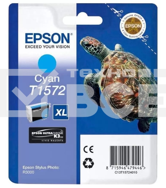 Картридж струйный Epson C13T15724010 голубой (850 стр.) для Epson St Ph R3000