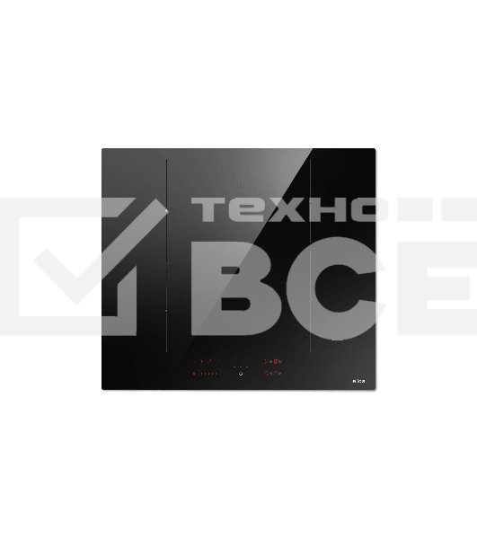Индукционная варочная панель ELICA, 60 см, сенсорное управление, 9 уровней мощности, 2 зоны расширения, Booster, индикатор остаточного тепла, распознование посуды, пауза, подогрев, таймер, цвет черный