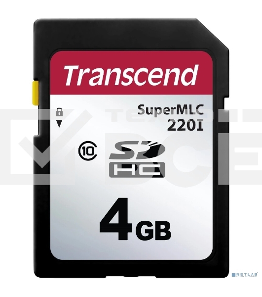 Флеш карта промышленная SecureDigital 4Gb Transcend 220I, SLC mode MLC, темп. режим от -40 до +85