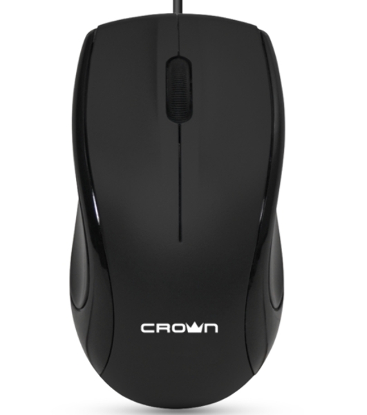 Мышь проводная Crown CMM-128 черный, 1000 dpi, USB, кнопки - 2