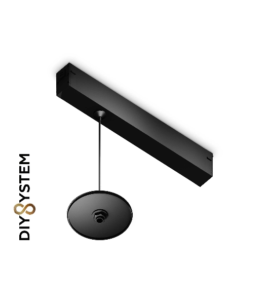 A2660 BK черный крепеж трековый подвесной для корпуса DIY D85mm 240*42*25 H1500
