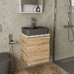 Тумба Bau Dream Blackwood 50 с дверцей, раковина BAU Cerama 48х37 темно-серая матовая, смеситель Hotel Still, нерж. сталь, фото10