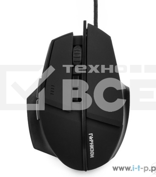 Мышь проводная Гарнизон GM-740G черный, 3200 dpi, USB, кнопки - 7