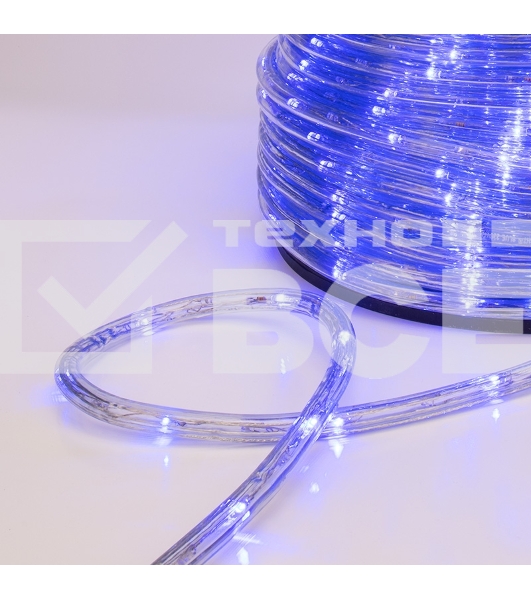 Дюралайт LED, свечение с динамикой (3W) - синий, 24 LED/м, бухта 100м