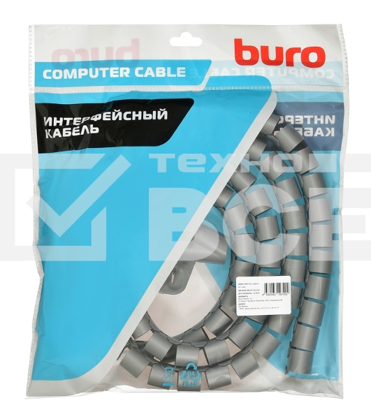 Кабельный органайзер Buro BHP CG252S Spiral Hose 25x2000мм Silver