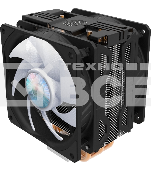 Кулер для процессора Cooler Master Hyper 212 LED Turbo ARGB черный, 120 мм, алюминий/медь, 1800 об/мин, 27 дБ, 4 pin, 160 Вт, 159 мм