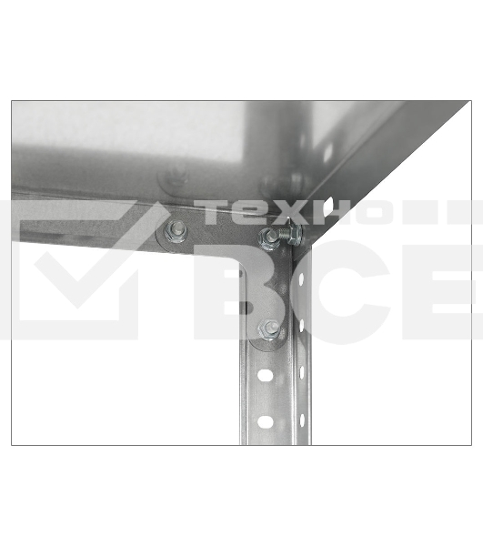 Стеллаж Практик ES 150KD пол.:4 разборная 1450x750x300мм серебристый