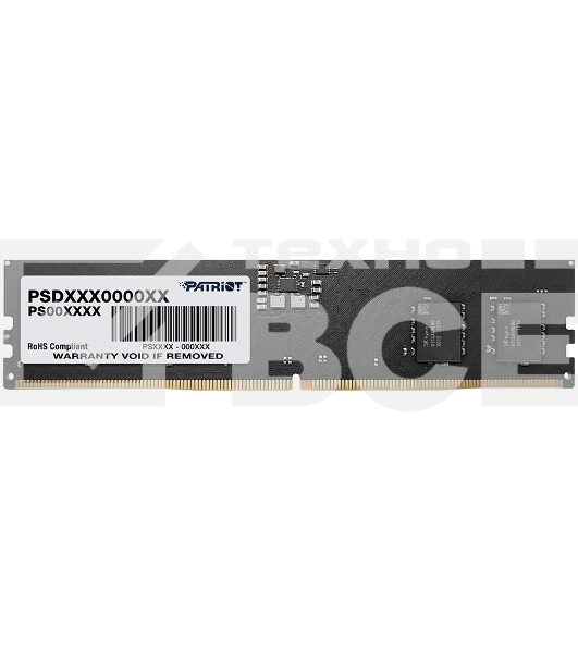 Оперативная память Patriot Signature, DDR5, 8GB (1x8 GB), 4800 MHz, CL40