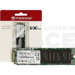 Накопитель SSD M.2 Transcend 500Gb MTS825 TS500GMTS825S (SATA3, up to 530/480MBs, 3D NAND, 180TBW, 22x80мм)