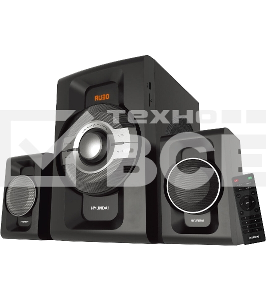 Микросистема Hyundai H-MS1403 черный 60Вт FM USB BT SD