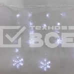Гирлянда Бахрома со снежинками 2,4х0,9м, 150LED, белый, с контроллером 8 режимов, 230В NEON-NIGHT, фото4