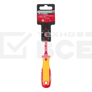Отвертка Matrix Insulated, SL3,0 x 80 мм, CrMo, до 1000 В, двухкомп. рукоятка