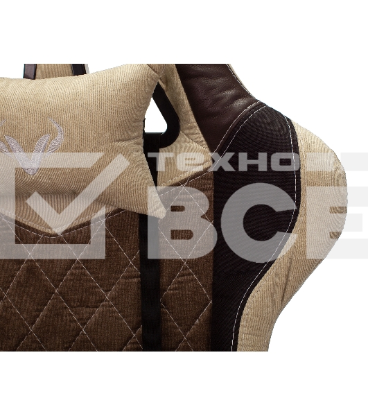 Кресло игровое Бюрократ VIKING 7 KNIGHT BR FABRIC коричневый текстиль/эко.кожа крестовина металл/пластик