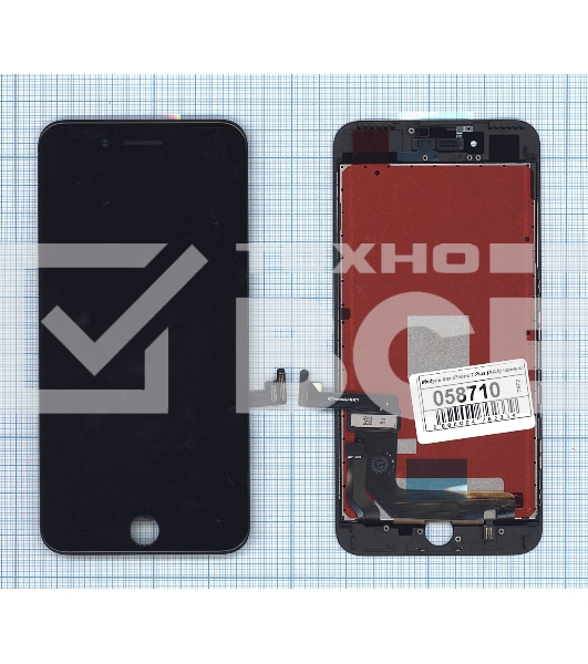 Дисплей для iPhone 7 Plus в сборе с тачскрином (AAA) черный