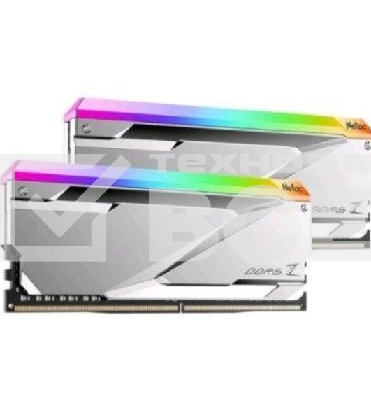 Оперативная память NETAC, DDR5, 32GB (2x16GB), 6600MHz, CL34, с радиаторами, RGB, серебристый