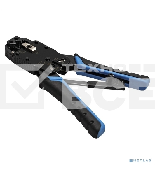 Инструмент ExeGate EX293155RUS EX-T2008R для обжима RJ-45, RJ-11/12 с храповым механизмом (прямой ход обжимки)