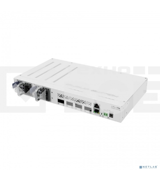 Коммутатор Mikrotik CRS504-4XQ-IN, 1x10Base-T/100Base-TX, 4xQSFP28, Switching capacity 800 Gbps