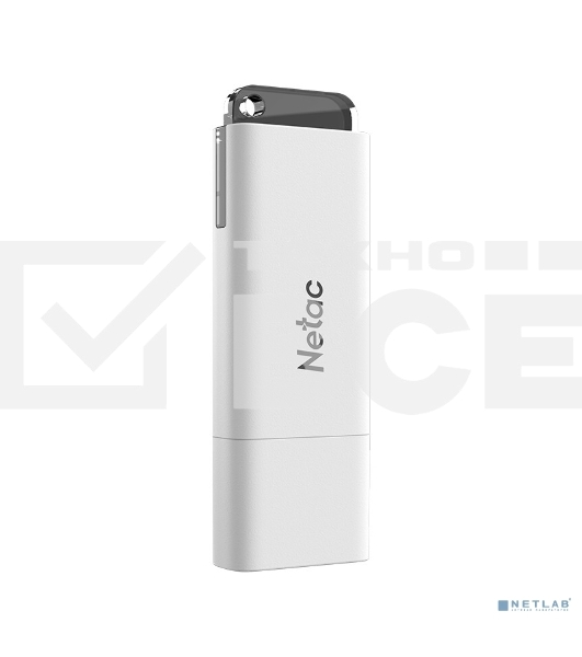 Флеш диск Netac U185 128Gb <NT03U185N-128G-30WH>, USB3.0, с колпачком, пластиковая белая