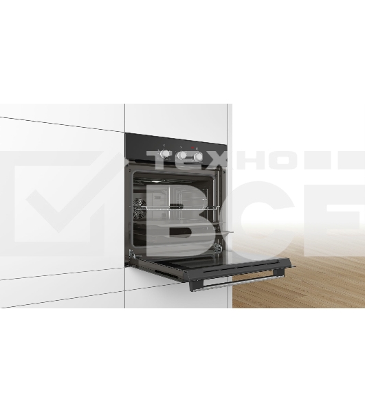 Встраиваемый духовой шкаф Bosch HBF011BA0Q 60 x 60 cm Черный, объем 66 литров