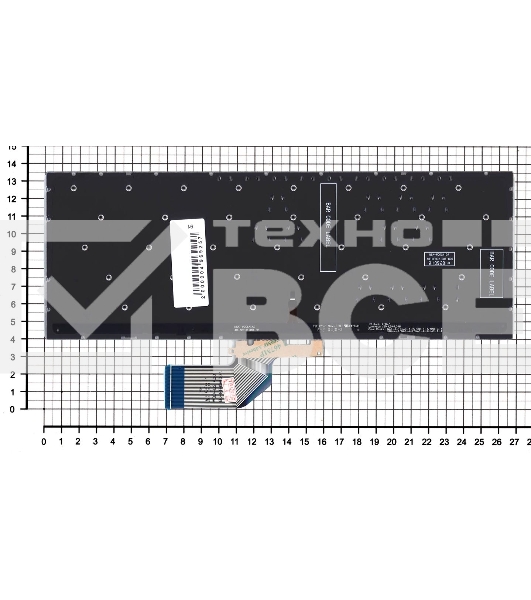 Клавиатура для ноутбука Asus S13 S330FA серебристая с подсветкой