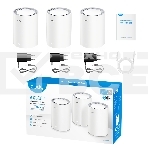 Wi-Fi Mesh-система/ AX3000 Wi-Fi 6 Mesh 2.5G Solution 3-Pack, Dual-Band,  Chipset MT7981BA+MT7976CN+RTL8221B, 802.11ax/ac/a/b/g/n,  2402Mbps at 5GHz + 574Mbps at 2.4GHz,  2.5G WAN+GE LAN, 5 internal antennas,  MU-MIMO, DDNS, Zerotier/Wireguard/OpenVPN/IPS, фото9