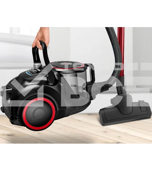 Пылесос Bosch BGS41POW1 черный/красный, 700 Вт, уборка сухая, пылесборник контейнер, 2.4 л