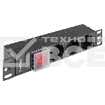 Блок розеток 10' с выключателем с подсветкой ExeGate ServerPro PDU-10H305 Al-3S-C14-SW (10', 1U, Алюминий, 3 Schuko, C14, выкл. с подсветкой, (ШхВхГ): 254х45х45 мм, черный, RTL), фото7