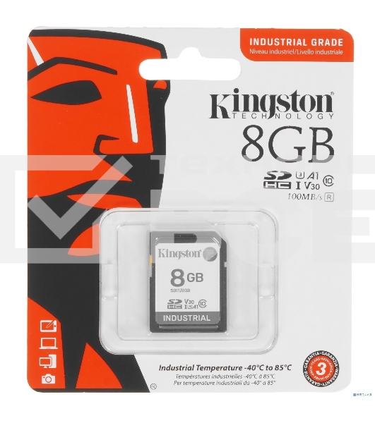 Флеш карта SDHC 8Gb Class10 Kingston <SDIT/8Gb> Industrial Temperature Class