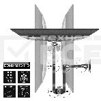 Настольная подставка ExeGate EDM2-3210-11D (для для двух мониторов 15'-32', VESA 75x75, 100x100, макс. нагрузка на один кронштейн 10 кг, наклон -90°/+90°, поворот -90°/+90°, регулировка по высоте, черный), фото16