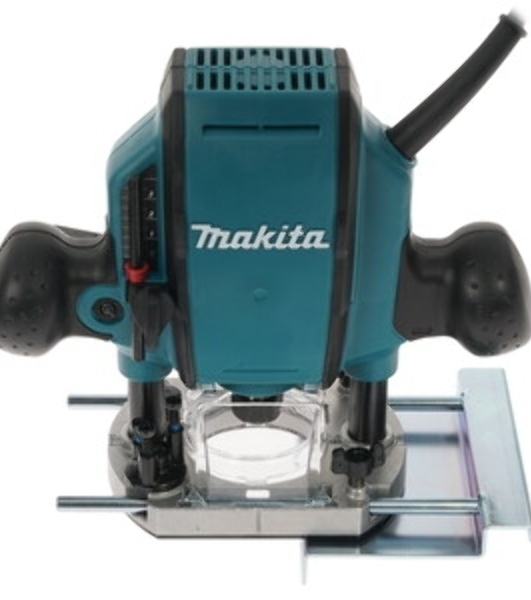Фрезер Makita RP0900K 900Вт,27000об\м,ход-35мм,цанга-6\8мм,2.7кг,чем