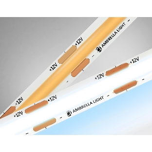 Светодиодная лента Ambrella light GS2603 COB 320Led/ 10W m/ 12V IP20 6500K/ 5000*8*1.54mm (2 конт.)