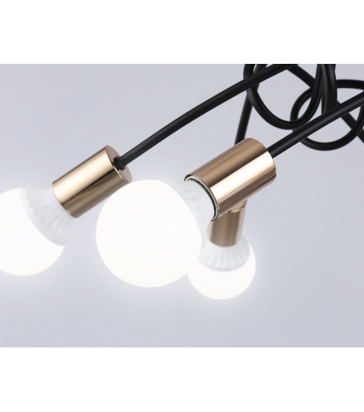 Светильник Ambrella light TR80419/6 BK/GD черный/золото E27/6 max 60W D690*370