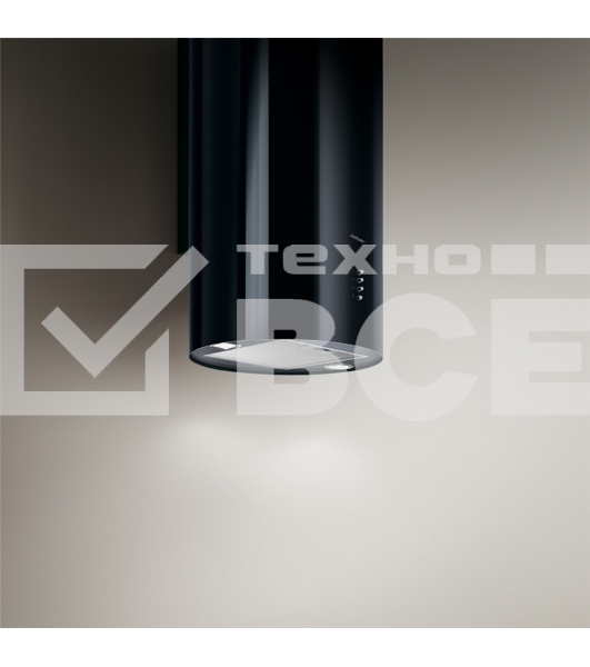 Вытяжка каминная Jet Air PIPE BL/A/43/43 см, кнопочное управление, 1200 куб. м., черная